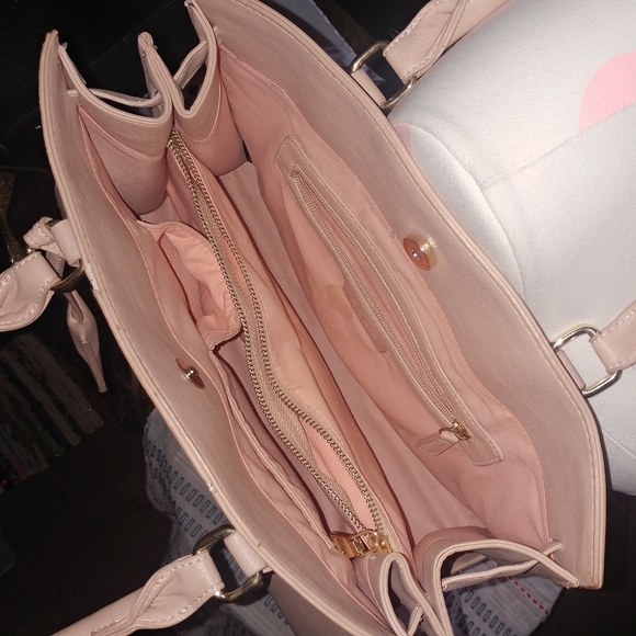 Bcbgeneration | faux leather divided pale pink satchel shoulder handbag purse - Picture 2 of 4